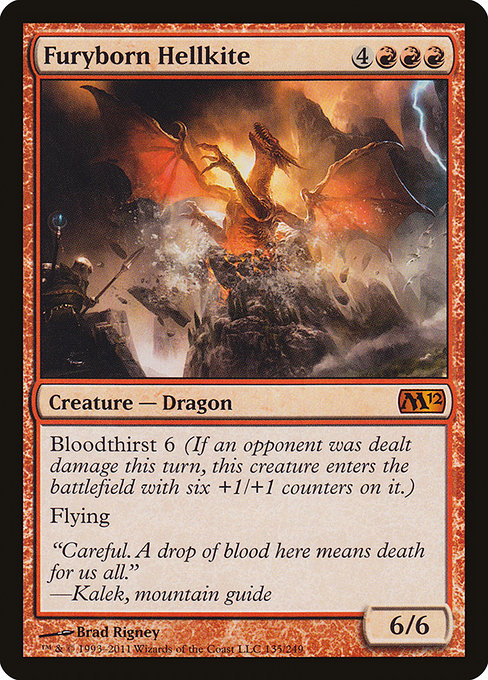 Furyborn Hellkite - Magic 2012 Mythic Card