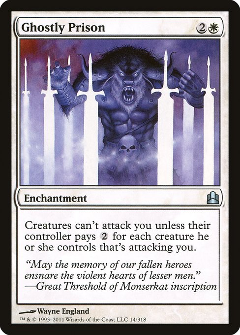 Ghostly Prison - Commander 2011 Uncommon Card