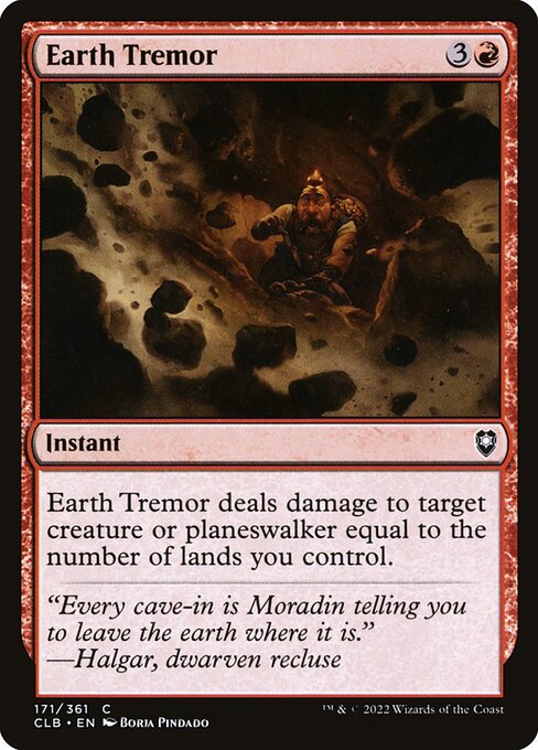 Earth Tremor - Commander Legends: Battle for Baldur's Gate Common Card