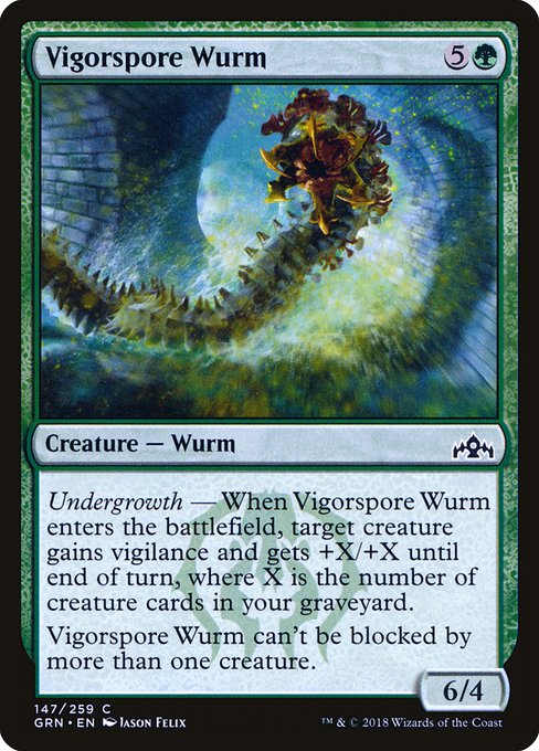 Vigorspore Wurm - Guilds of Ravnica Common Card