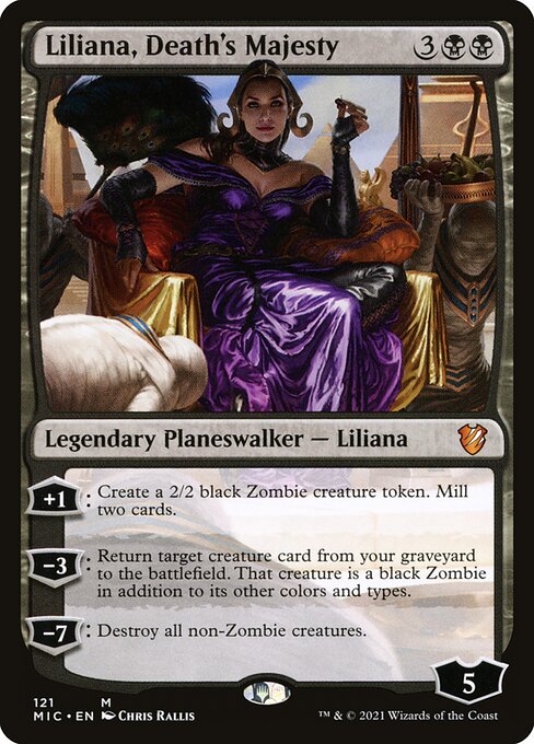 Liliana, Death's Majesty - Midnight Hunt Commander Mythic Card