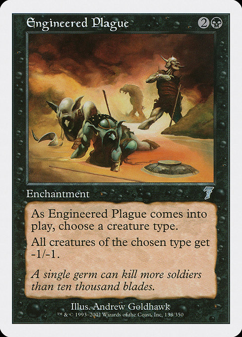Engineered Plague - Seventh Edition Uncommon Card
