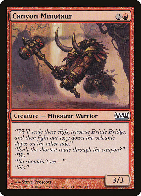 Canyon Minotaur - Magic 2011 Common Card