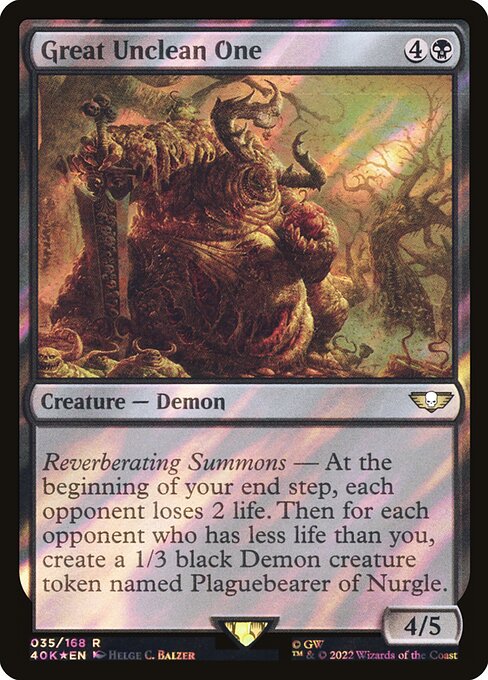Great Unclean One - Warhammer 40,000 Commander Rare Card