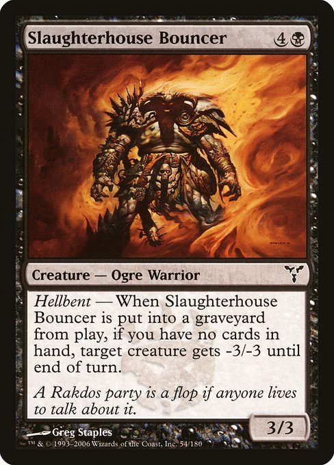 Slaughterhouse Bouncer - Dissension Common Card