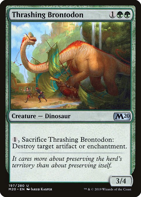 Thrashing Brontodon - Core Set 2020 Uncommon Card