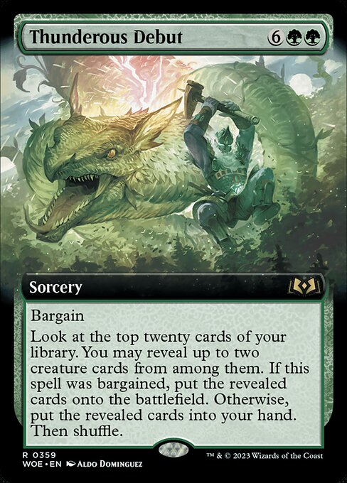 Thunderous Debut - Wilds of Eldraine Rare Card