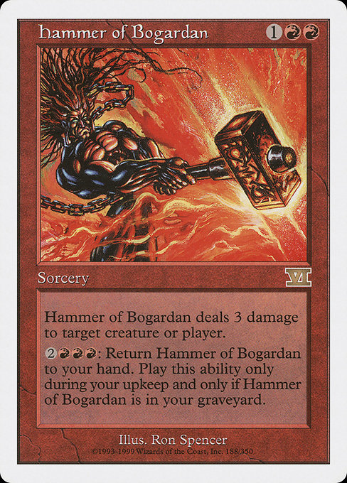 Hammer of Bogardan - Classic Sixth Edition Rare Card