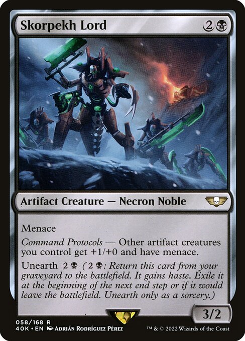 Skorpekh Lord - Warhammer 40,000 Commander Rare Card