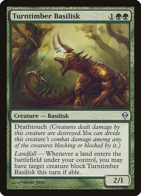 Turntimber Basilisk - Zendikar Uncommon Card