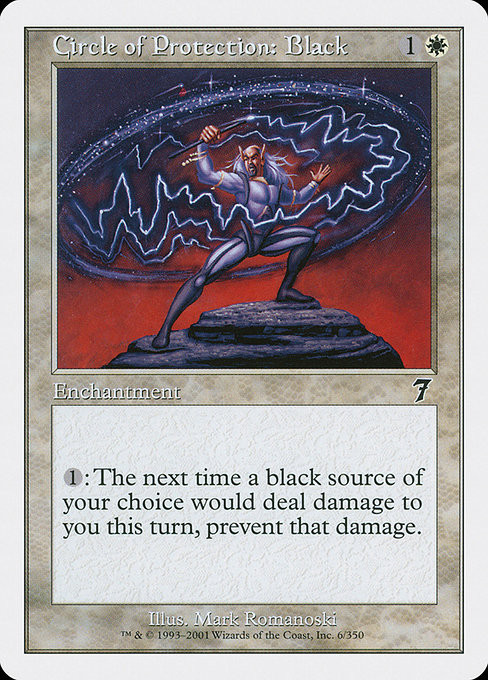 Circle of Protection: Black - Seventh Edition Common Card