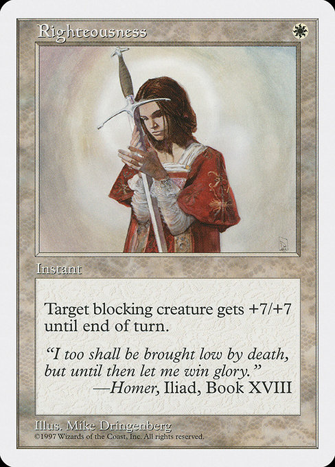 Righteousness - Fifth Edition Rare Card