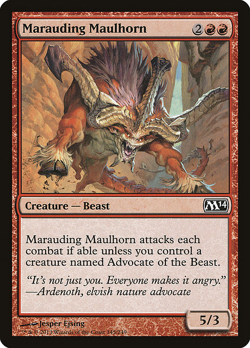Marauding Maulhorn - Magic 2014 Common Card