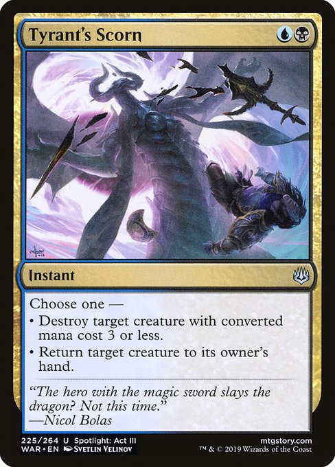 Tyrant's Scorn - War of the Spark Uncommon Card