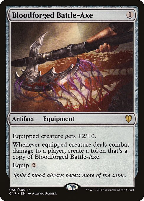Bloodforged Battle-Axe - Commander 2017 Rare Card