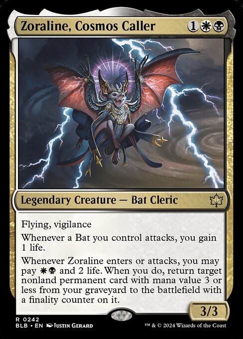 Zoraline, Cosmos Caller - Bloomburrow Rare Card