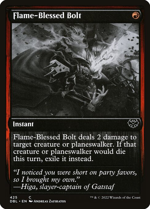 Flame-Blessed Bolt - Innistrad: Double Feature Common Card