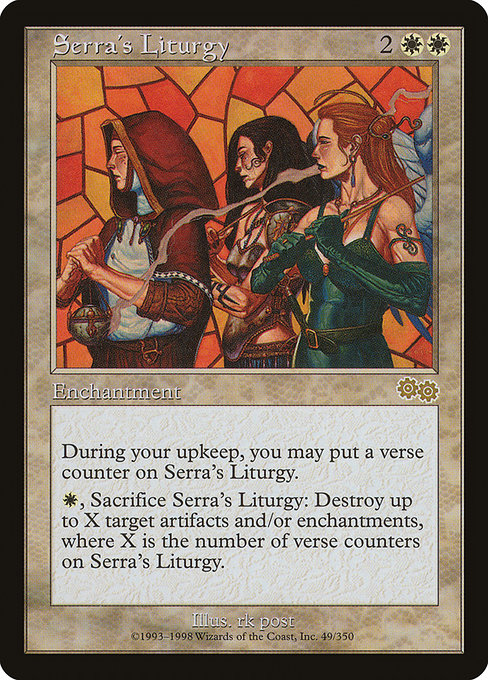 Serra's Liturgy - Urza's Saga Rare Card