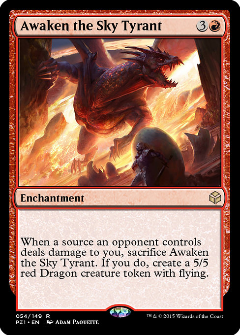 Awaken the Sky Tyrant - Legendary Cube Prize Pack Rare Card