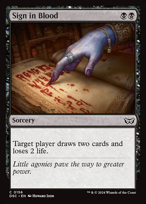 Sign in Blood - Duskmourn: House of Horror Commander Common Card