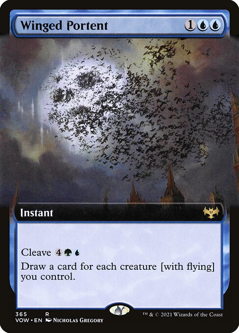 Winged Portent - Innistrad: Crimson Vow Rare Card