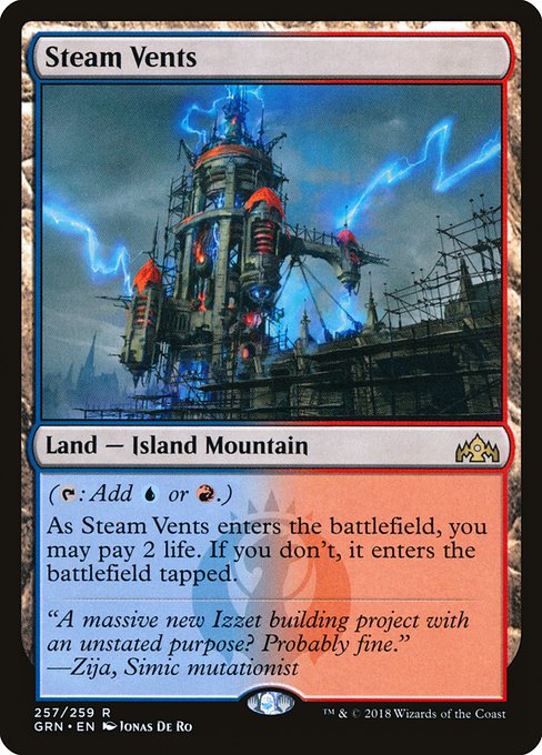 Steam Vents - Guilds of Ravnica Rare Card