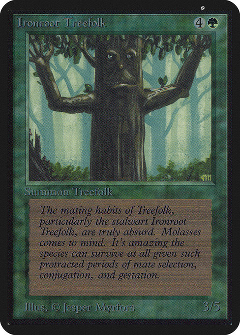 Ironroot Treefolk - Limited Edition Alpha Common Card