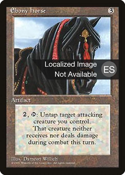 Ebony Horse - Fourth Edition Foreign Black Border Rare Card
