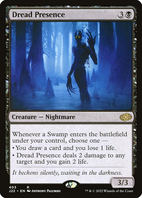 Dread Presence - Jumpstart 2022 Rare Card