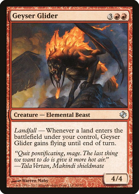 Geyser Glider - Duel Decks: Venser vs. Koth Uncommon Card