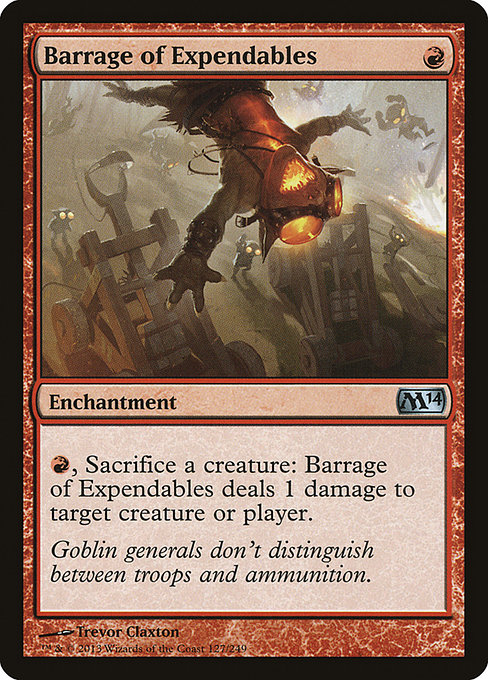 Barrage of Expendables - Magic 2014 Uncommon Card