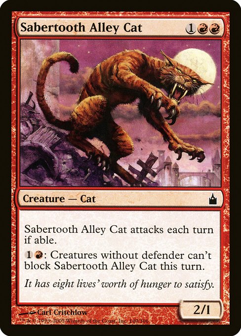 Sabertooth Alley Cat - Ravnica: City of Guilds Common Card