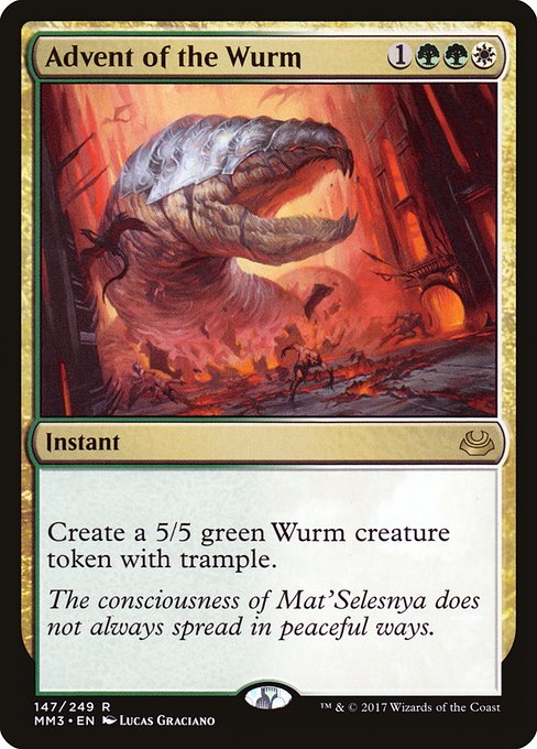 Advent of the Wurm - Modern Masters 2017 Rare Card