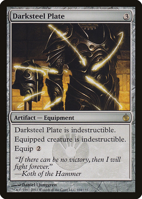 Darksteel Plate - Mirrodin Besieged Rare Card