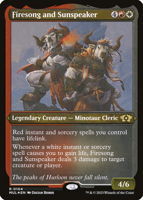 Firesong and Sunspeaker - Multiverse Legends Rare Card