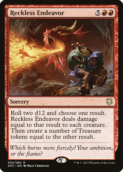 Reckless Endeavor - Forgotten Realms Commander Rare Card