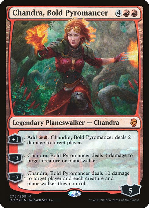 Chandra, Bold Pyromancer - Dominaria Mythic Card