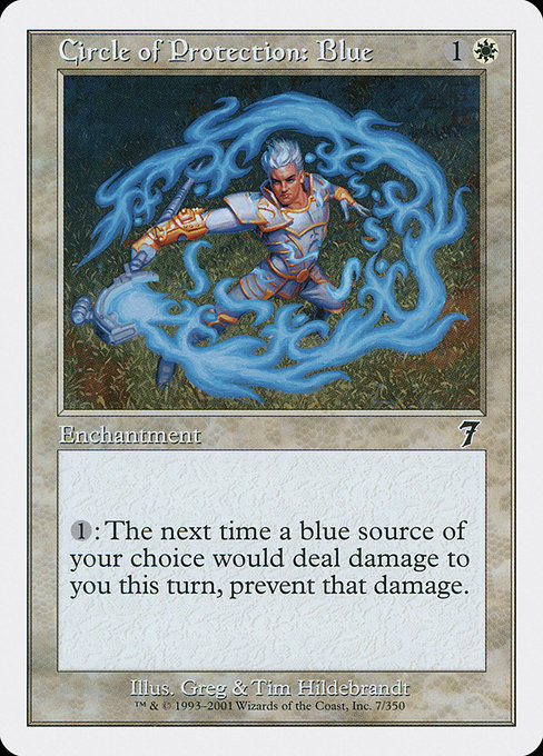 Circle of Protection: Blue - Seventh Edition Common Card