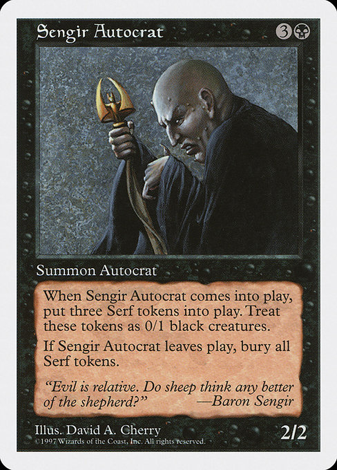 Sengir Autocrat - Fifth Edition Rare Card