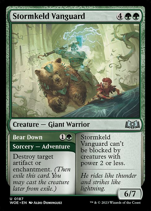 Stormkeld Vanguard // Bear Down - Wilds of Eldraine Uncommon Card