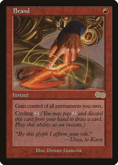 Brand - Urza's Saga Rare Card