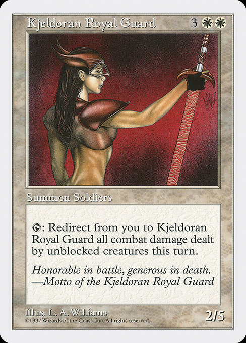 Kjeldoran Royal Guard - Fifth Edition Rare Card