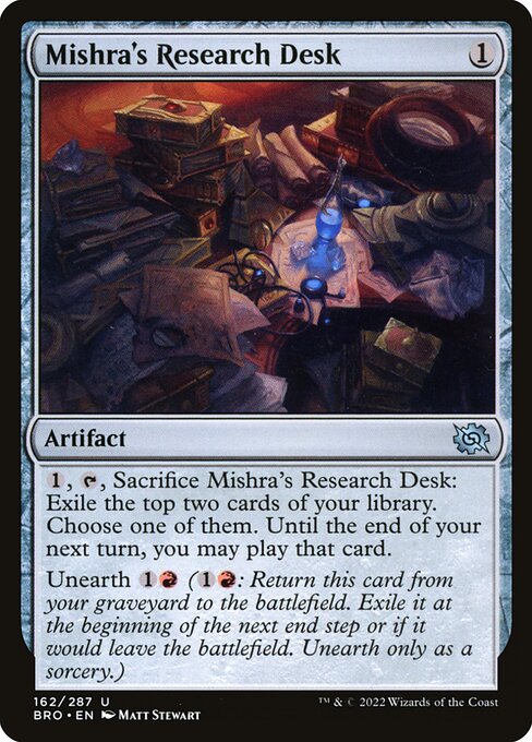 Mishra's Research Desk - The Brothers' War Uncommon Card