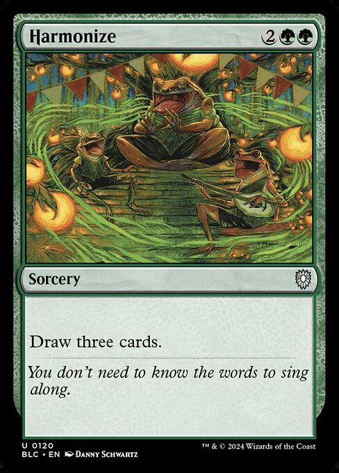 Harmonize - Bloomburrow Commander Uncommon Card