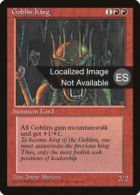 Goblin King - Fourth Edition Foreign Black Border Rare Card
