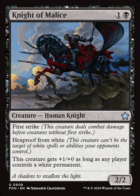 Knight of Malice - Foundations Uncommon Card