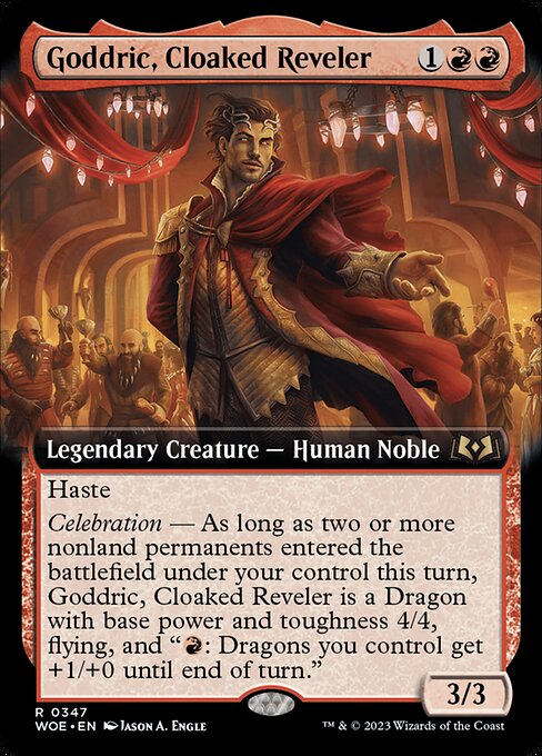 Goddric, Cloaked Reveler - Wilds of Eldraine Rare Card