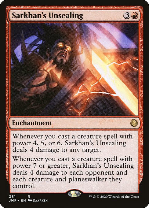 Sarkhan's Unsealing - Jumpstart Rare Card