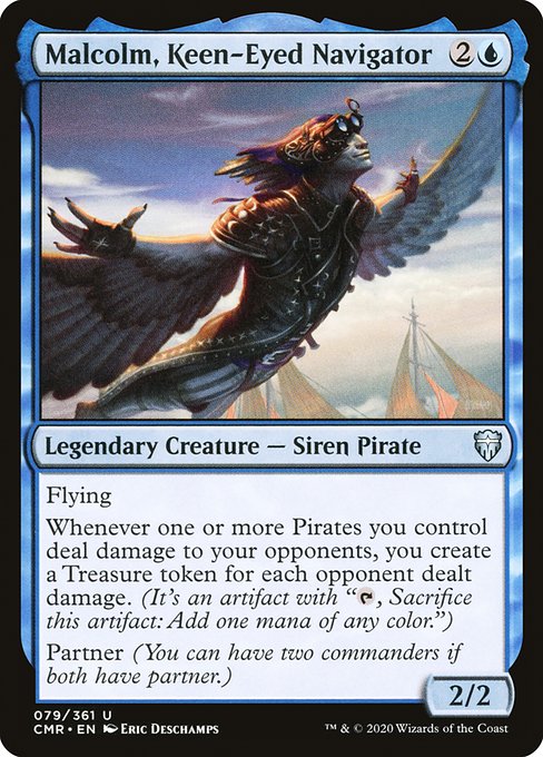 Malcolm, Keen-Eyed Navigator - Commander Legends Uncommon Card