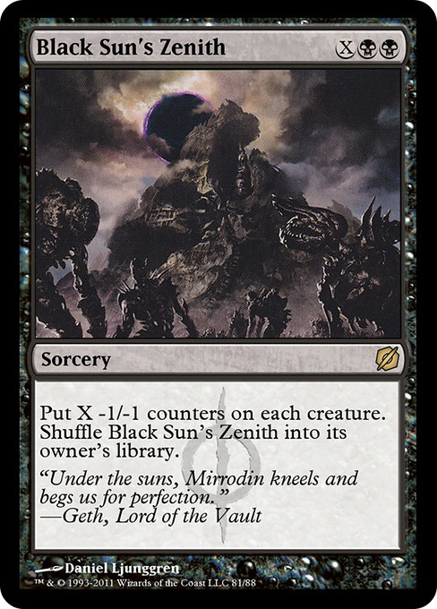Black Sun's Zenith - Duel Decks: Mirrodin Pure vs. New Phyrexia Rare Card